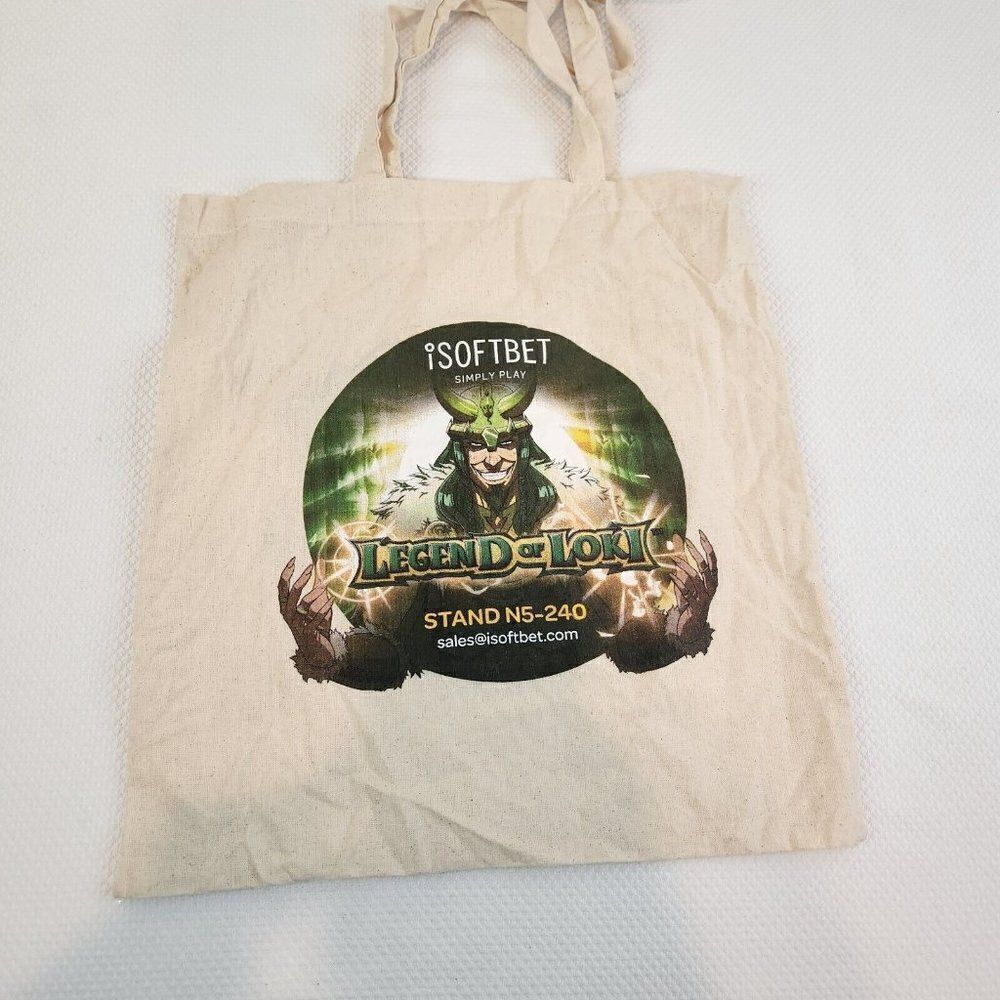 Legend of Loki iSoftBet Canvas Tote Bag Slot Gambling Advertising
